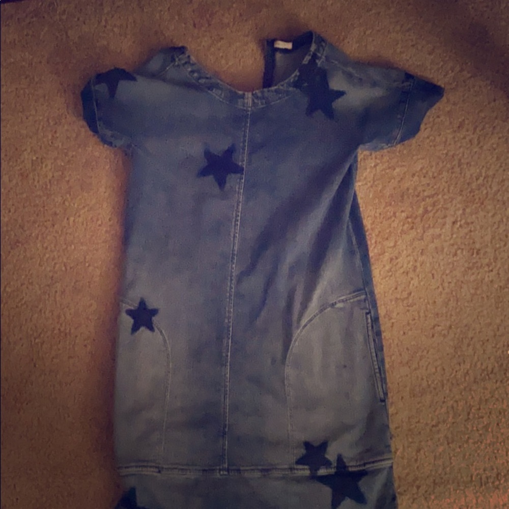 Crew cuts stars jean denim dress